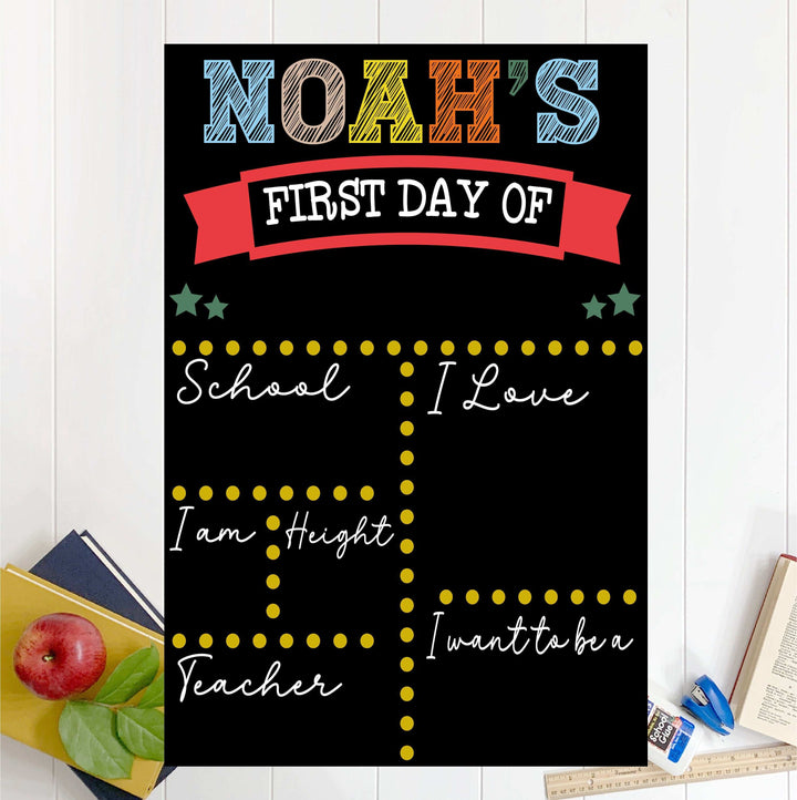 First Day of School Sign Personalized Reusable Chalkboard