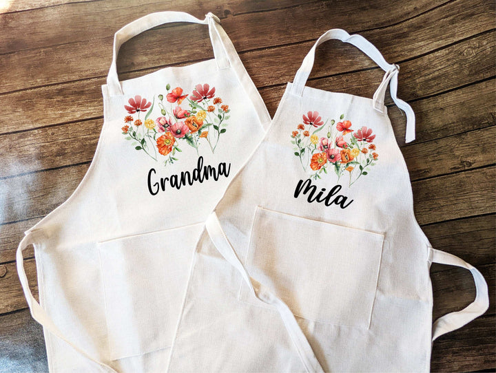 Gift For Women Linen Apron Kids Custom Cooking Baking