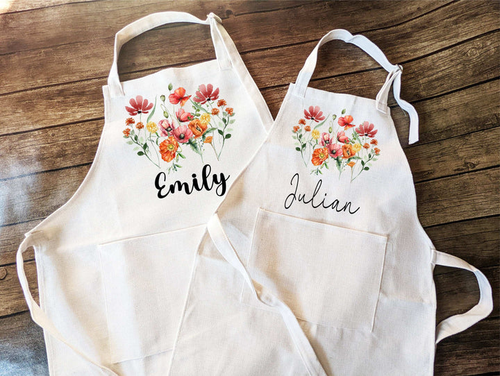 Gift For Women Linen Apron Kids Custom Cooking Baking