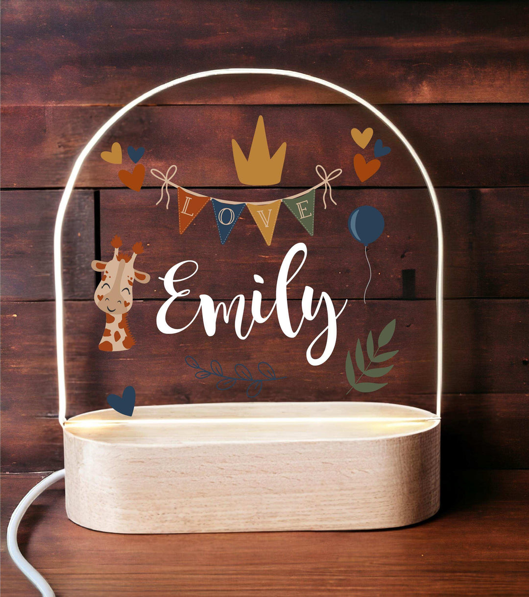 Personalized LED Nursery Lamp | Custom Kids Night Light