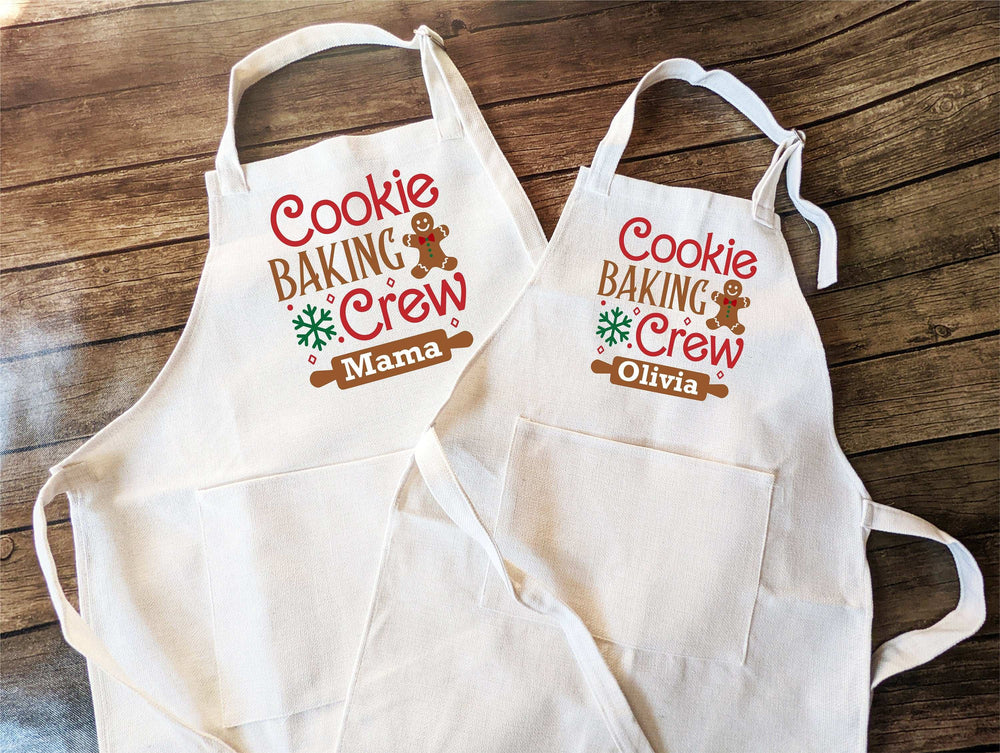 Cookie Baking Crew Aprons Adult And Kids Family Matching Set