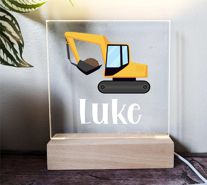 Personalized Truck Kids Room Decor Custom Name LED Light