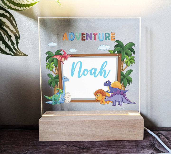 Personalized Animal Adventure Night Light Custom Name Room Décor