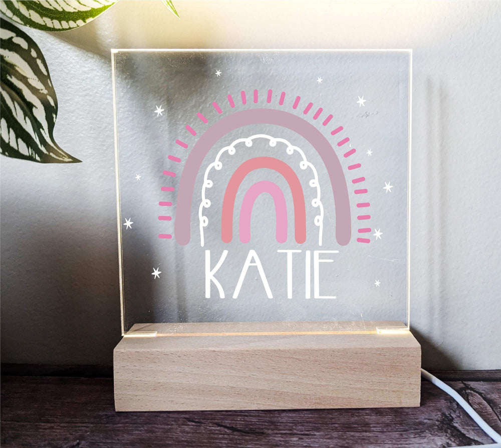 Rainbow Nursery Decor – Personalized LED Bedroom Light