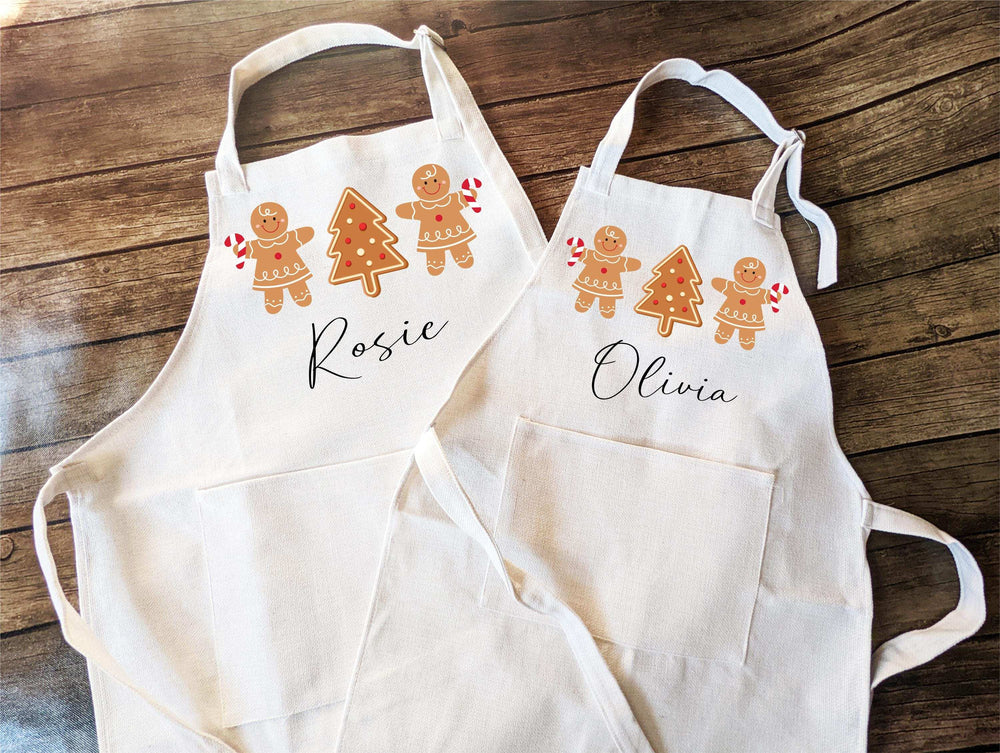 Christmas Mommy Daughter Matching Baking Apron Set