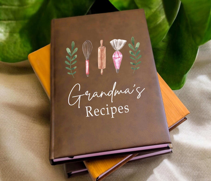 Personalized Leather Journal Recipe Book Christmas Gift for Her