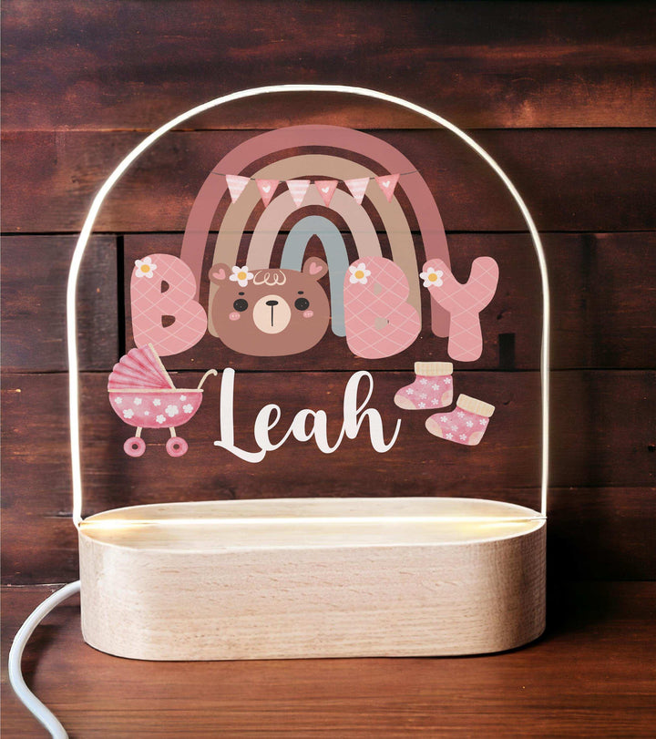 Personalized Gift Kid Night Light Name Room Decor Custom