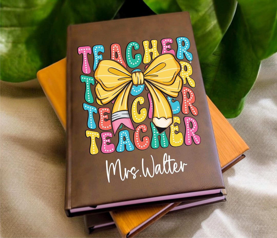 Personalized Teacher Gift Journal Custom Name School Gift