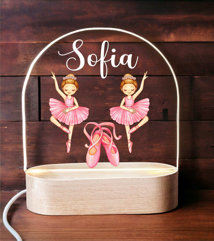 Ballerina Gift Toddler LED Night Light Custom Decor Sign