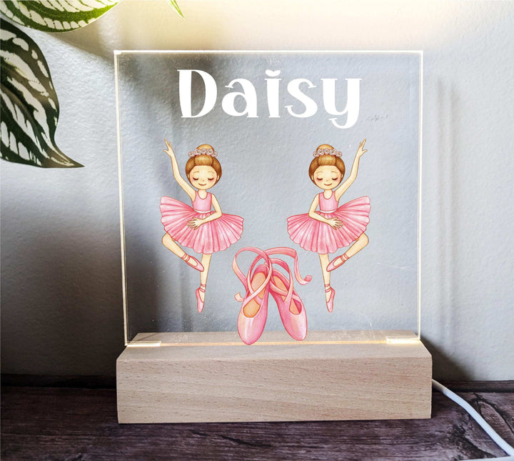 Ballerina Gift Toddler LED Night Light Custom Decor Sign