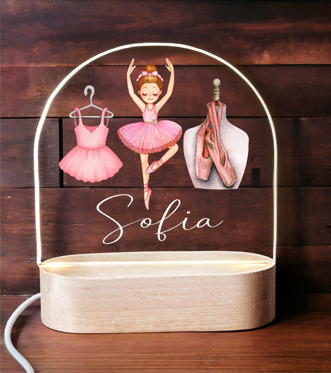 Ballet Dancer Ballerina Gift LED Night Light Custom Toddler