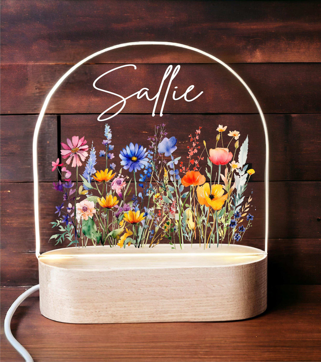 Customized Night Light Floral Kids Night Light Room Decor