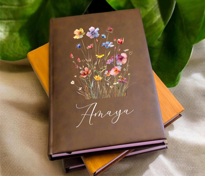 Personalized Diary Gifts Wild Flower Journal Customized Gift