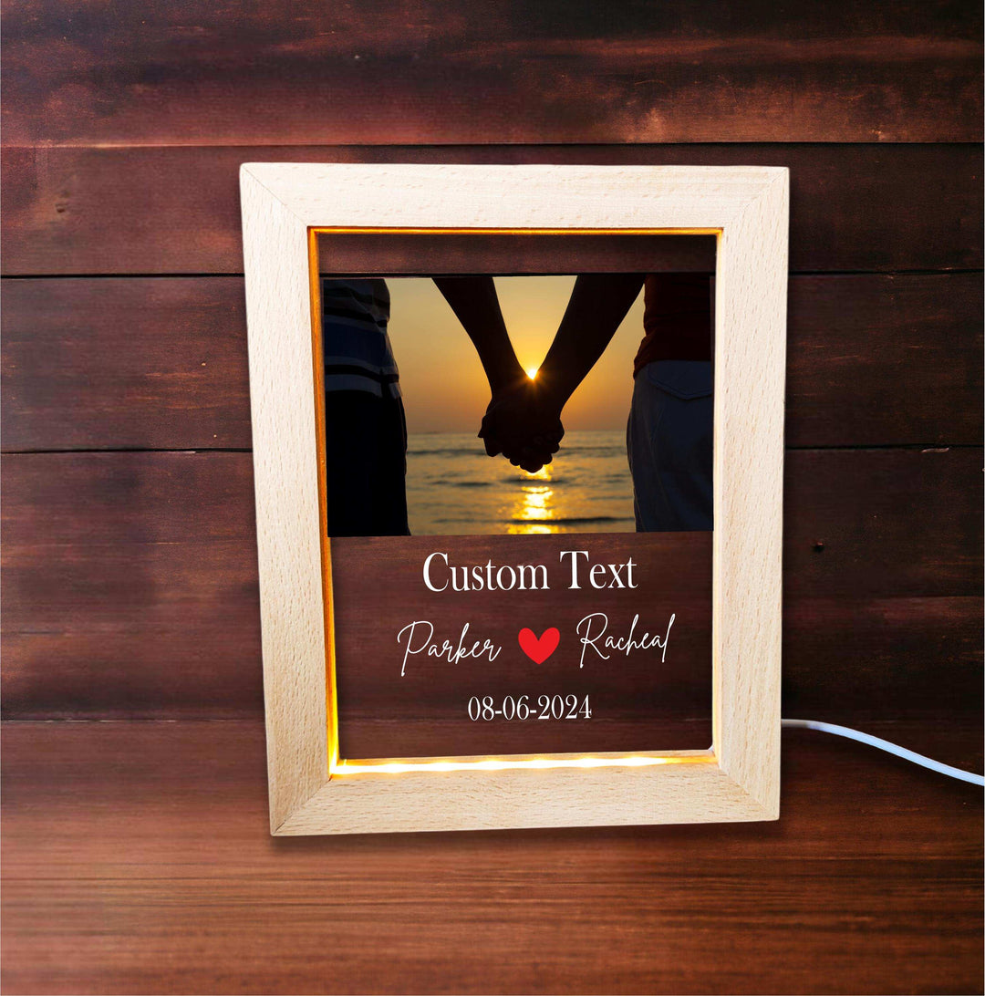 Photo Valentines Day Gift Couples Night Light Frame Decor