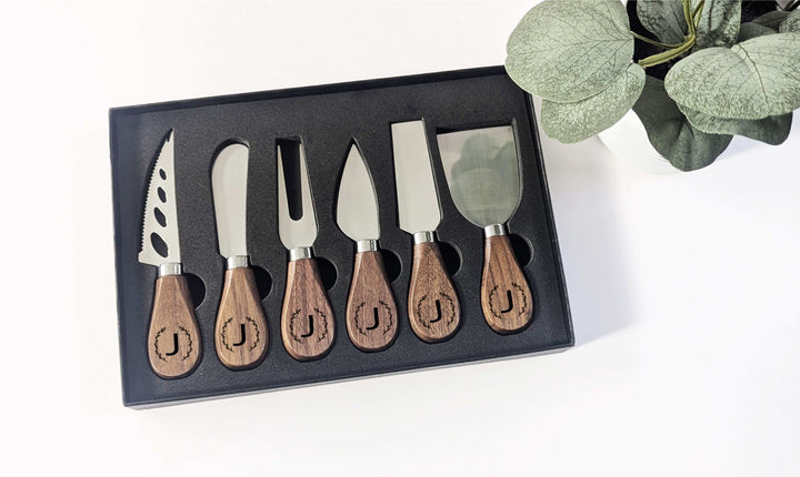 Cheese Knife Set Charcuterie Board Accessories Initial Gifts