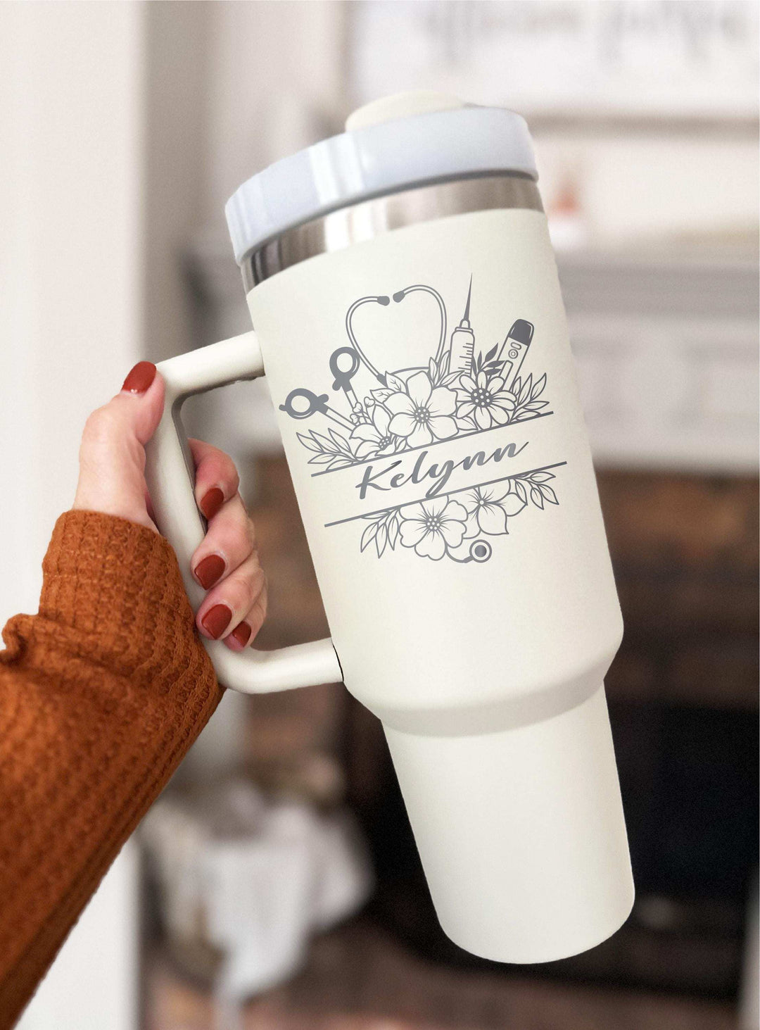 RN Nurse Gift Tumbler Custom 40 Oz Med Student Cup