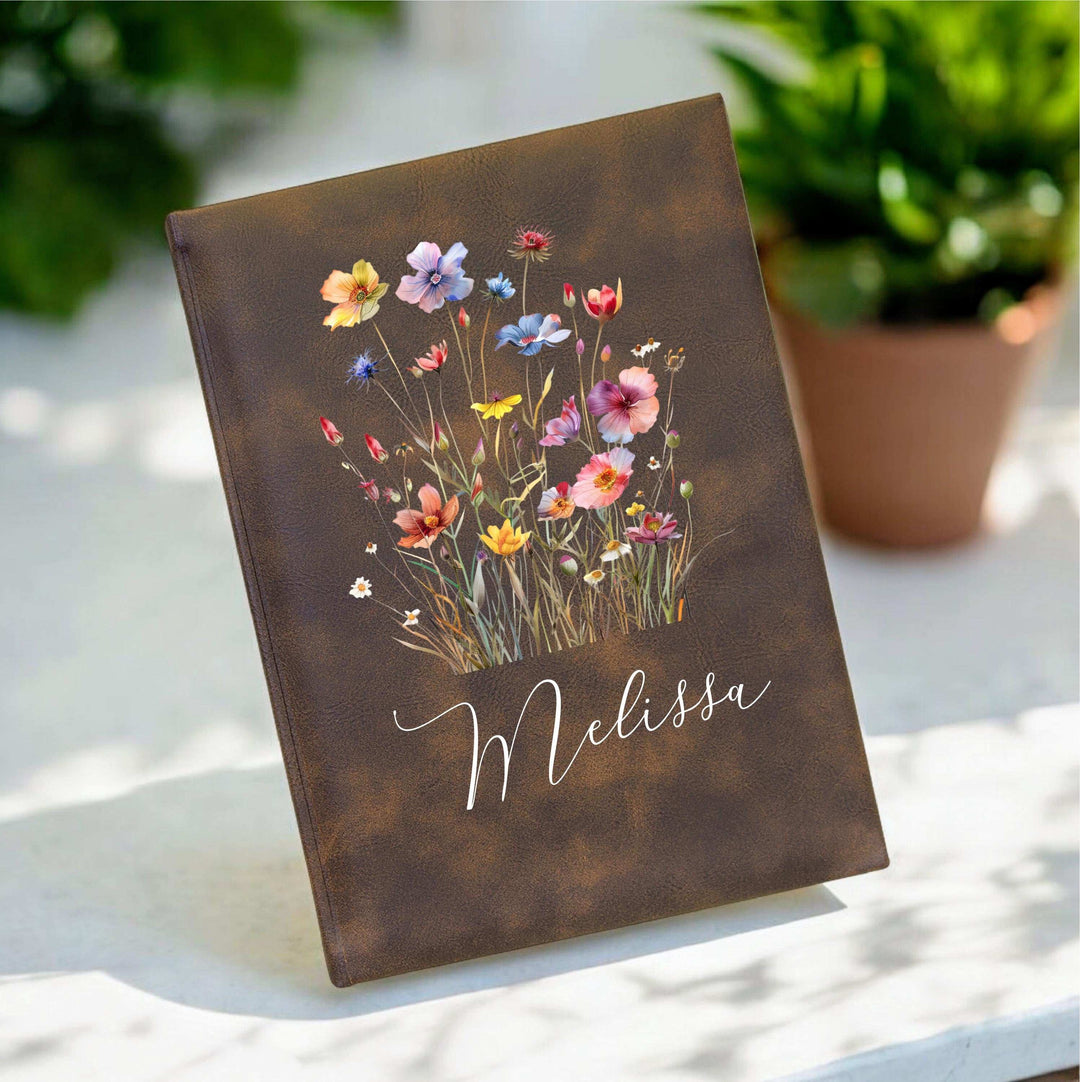 Personalized Diary Gifts Wild Flower Journal Customized Gift