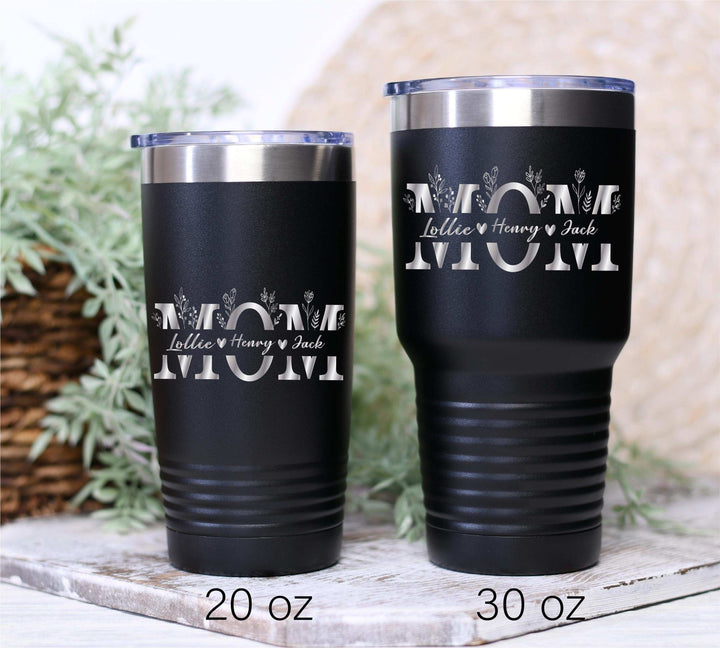 Personalized MOM Insulated Tumbler with Kids Names Gift