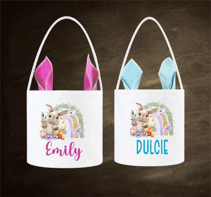 Easter Gifts For Kids Personalized Rainbow Bunny Bag