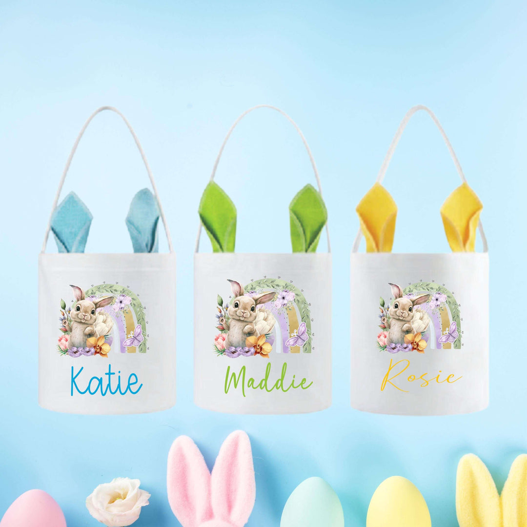 Easter Gifts For Kids Personalized Rainbow Bunny Bag