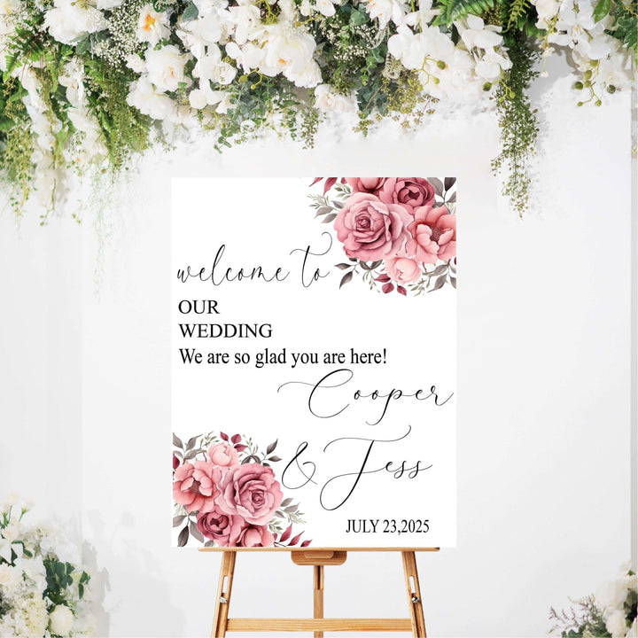 Wedding Sign Acrylic Personalized Wedding Entrance Sign