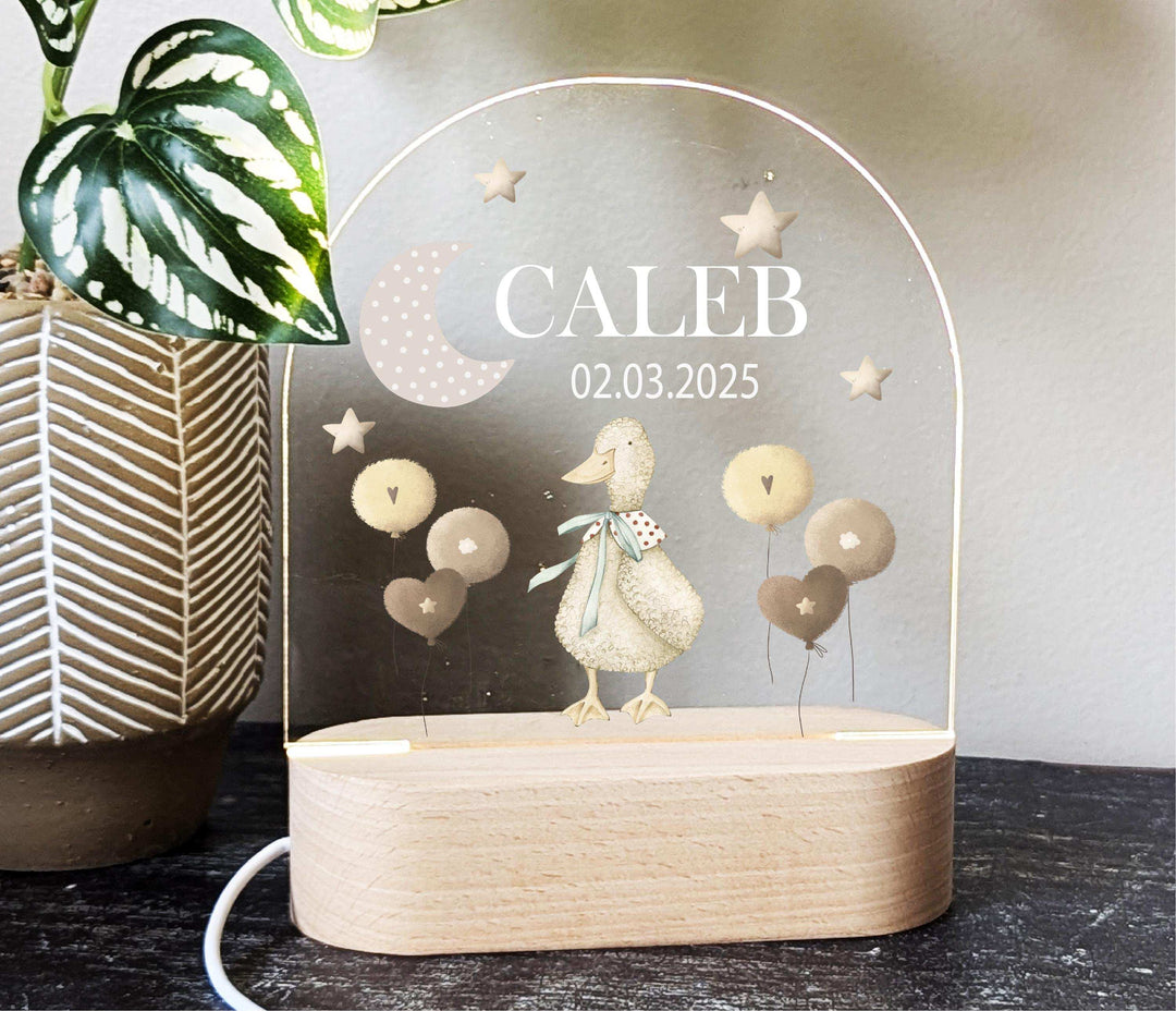 Personalized Goose Baby Gifts Custom Name LED Light Decor