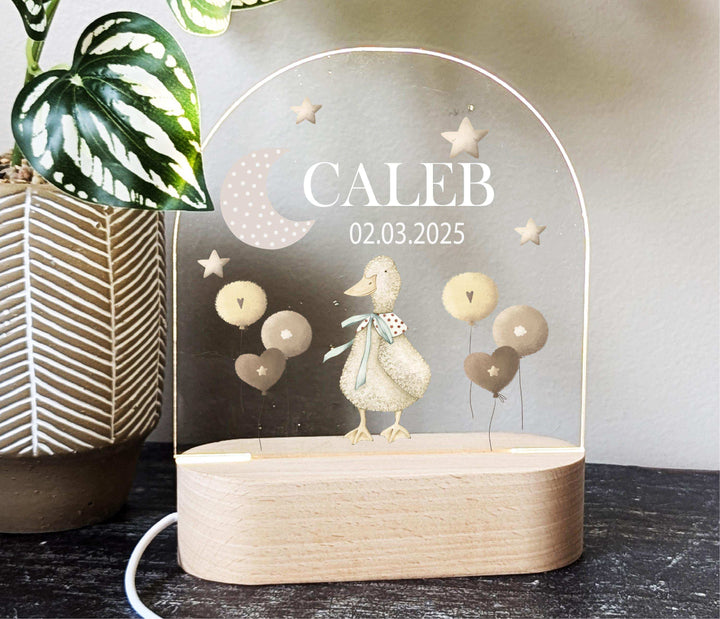 Personalized Goose Baby Gifts Custom Name LED Light Decor