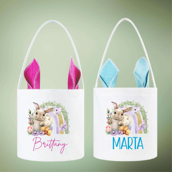 Easter Gifts For Kids Personalized Rainbow Bunny Bag