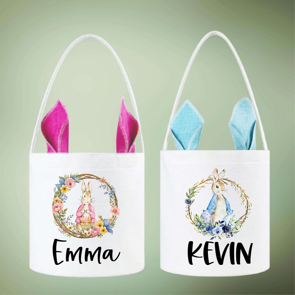 Personalized Kids Easter Basket Bunny Ears Easter Gift Bag