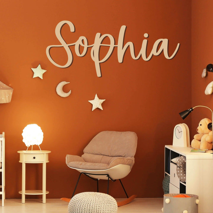 Personalized Nursery Baby Name Sign Decor Wooden Letters