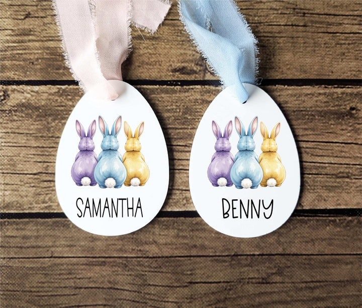 Custom bunny easter name tag for easter basket Special delivery easter treat tags Easter Name tags for kids Acrylic custom egg name tags