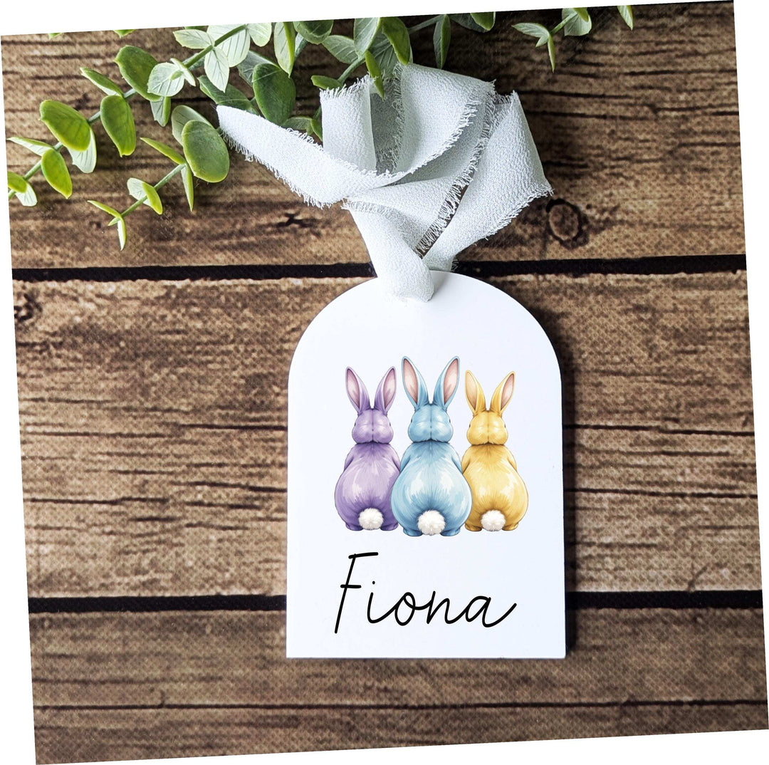 Custom bunny easter name tag for easter basket Special delivery easter treat tags Easter Name tags for kids Acrylic custom egg name tags