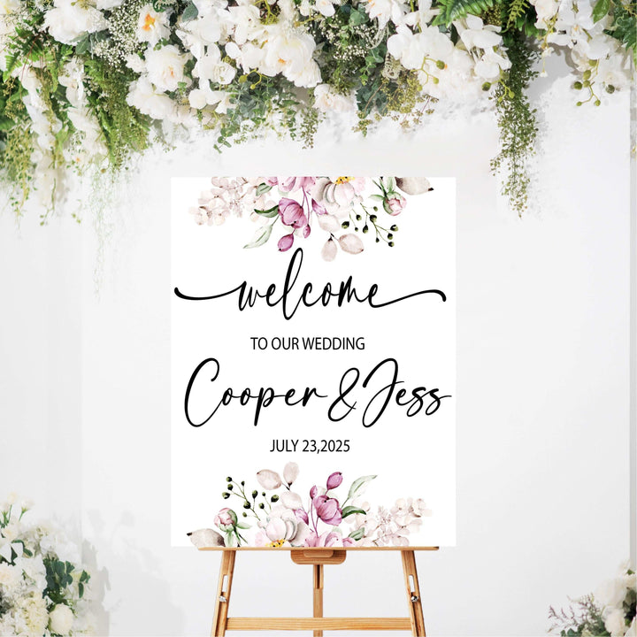 Acrylic Personalized Wedding Sign Welcome To Our Wedding Reception Sign