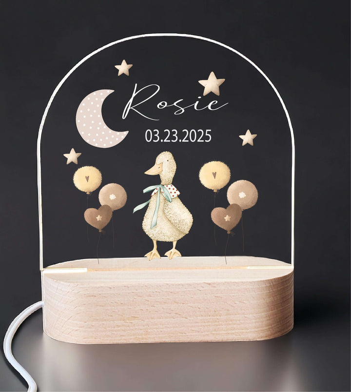 Personalized Goose Baby Gifts Custom Name LED Light Decor