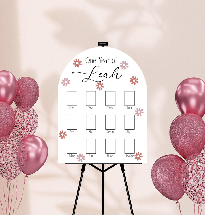 First Birthday Acrylic Photo Board Birthday Sign Decor