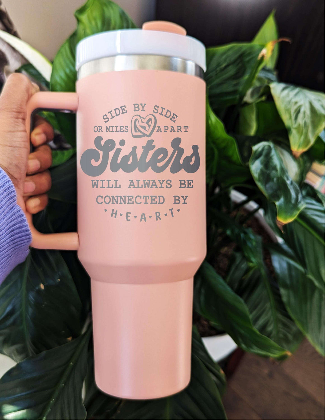Sister Gifts Miles Apart Hearts Are Connected Cup