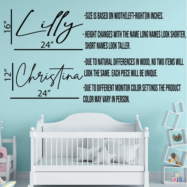 Personalized Nursery Baby Name Sign Decor Wooden Letters