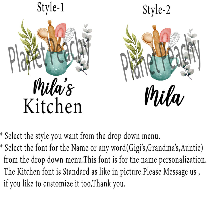 Kitchen Linen Apron Mom Gift from Daughter Personalized Apron