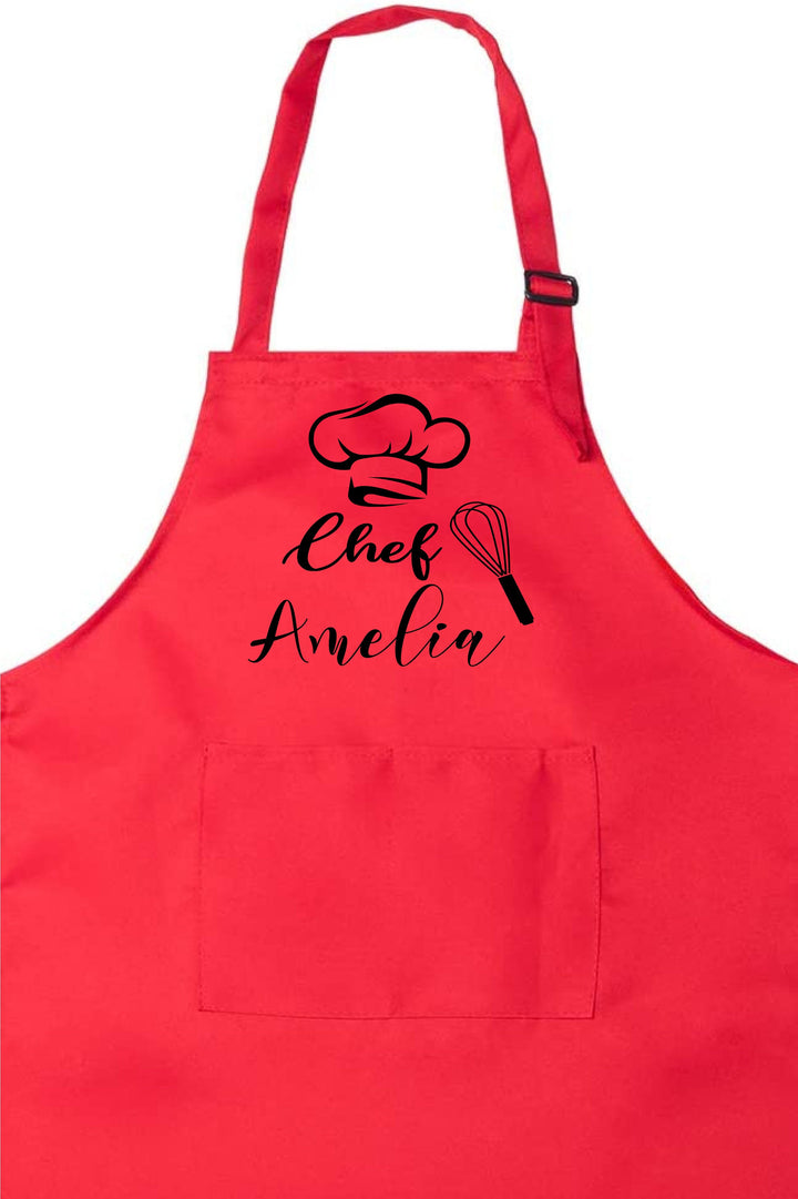 Personalized&nbsp;Apron gift for kids, Custom text kids Apron with chef hat