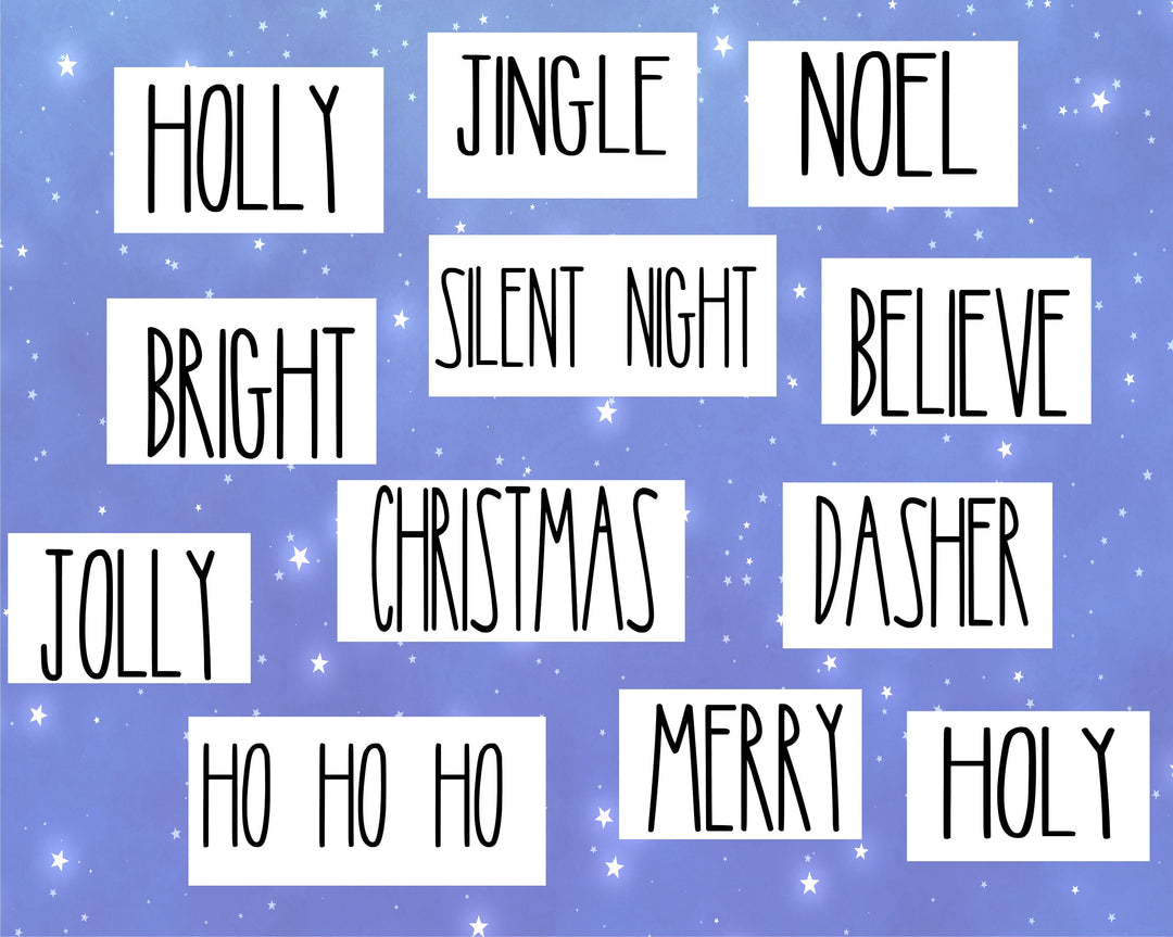 Christmas Ornament Vinyl Decal | Words Decal for Mug