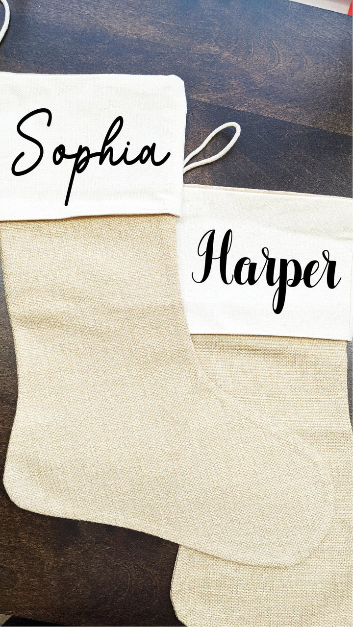 Personalized Christmas Family Stocking with Name