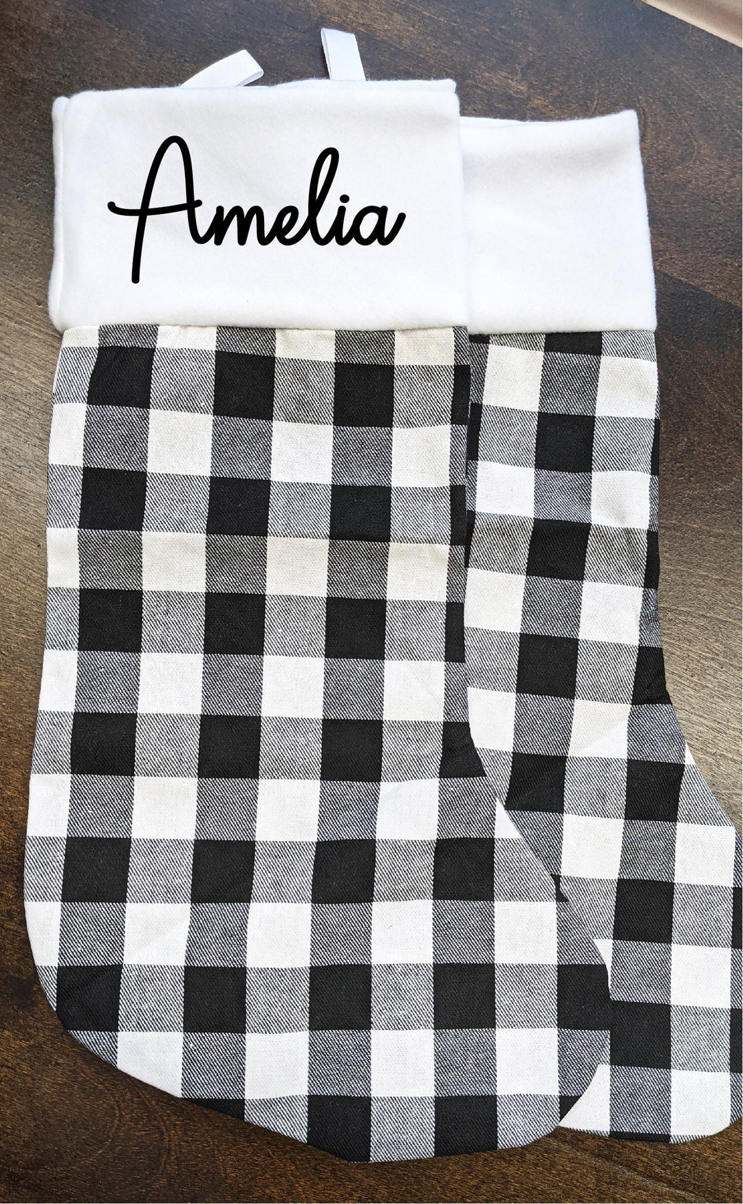 Personalized Buffalo Plaid Christmas Stockings with Name