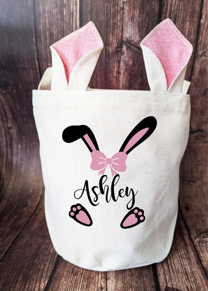 Easter Basket Personalized for Kids Custom Bunny Ear Bags