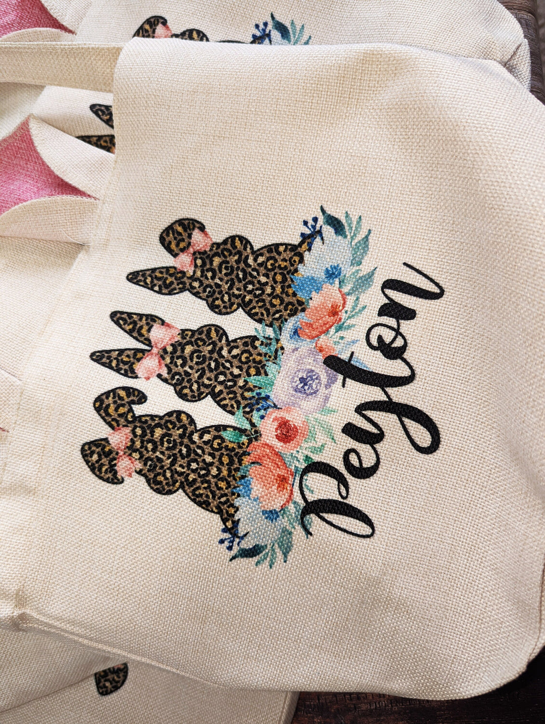 Personalized Kids Easter Basket Bunny Egg Hunt Bag