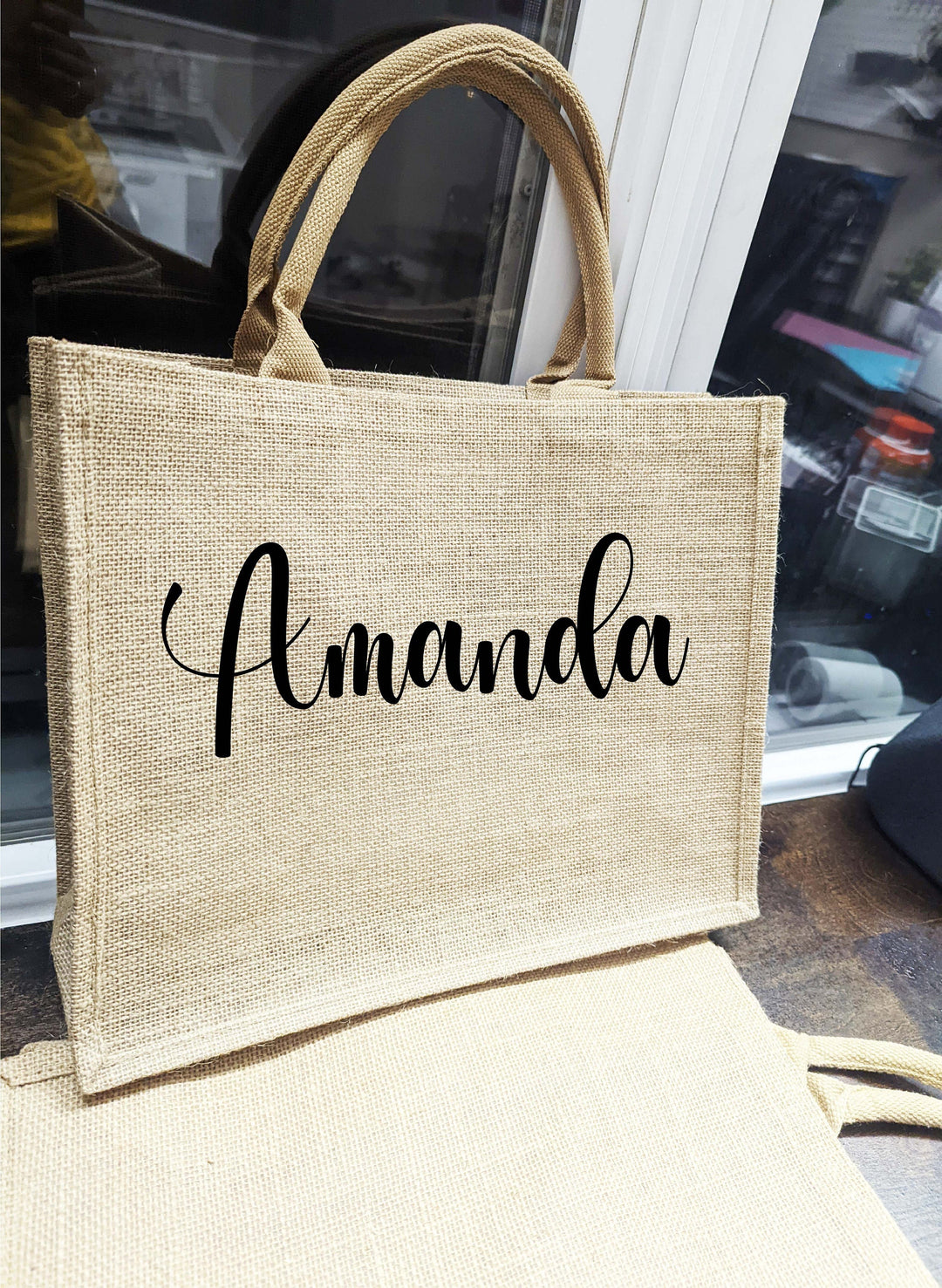 Bridesmaid Gift Burlap Bags | Custom Tote Beach Bag