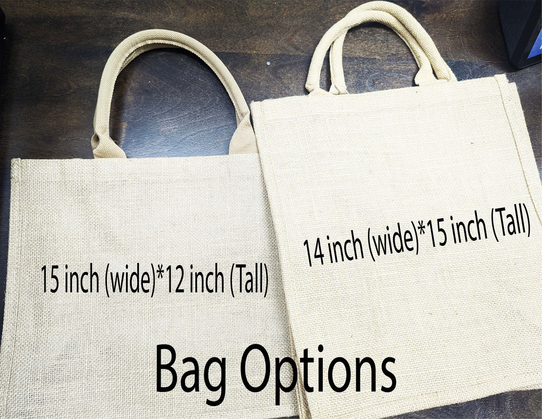 Bridesmaid Gift Burlap Bags | Custom Tote Beach Bag