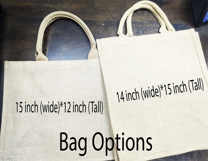 Bridesmaid Gift Burlap Bags | Custom Tote Beach Bag