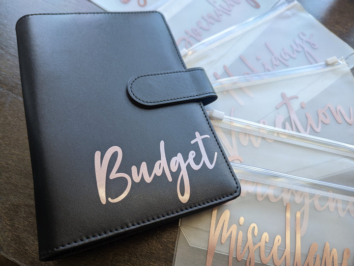 Budget binder with Zipper cash envelopes A6 Budget Binder Personalized budget binder Savings Custom Budget Planner Savings wallet