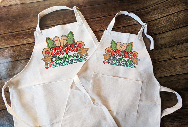 Baking Christmas Memories Holiday Aprons Family Matching