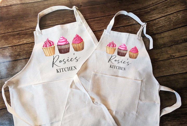 Personalized aprons&nbsp;Adult and kids| Mommy daughter matching baking apron | Mom Son Matching apron set | Family matching apron|Cooking Apron